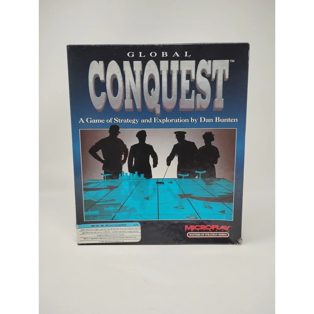 MicroProse Global Conquest PC Game 1992 Big Box MS-DOS Floppy Strategy